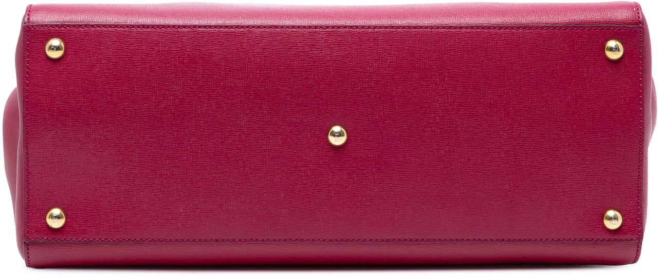 Fendi Medium Leather 2Jours Satchel Rood
