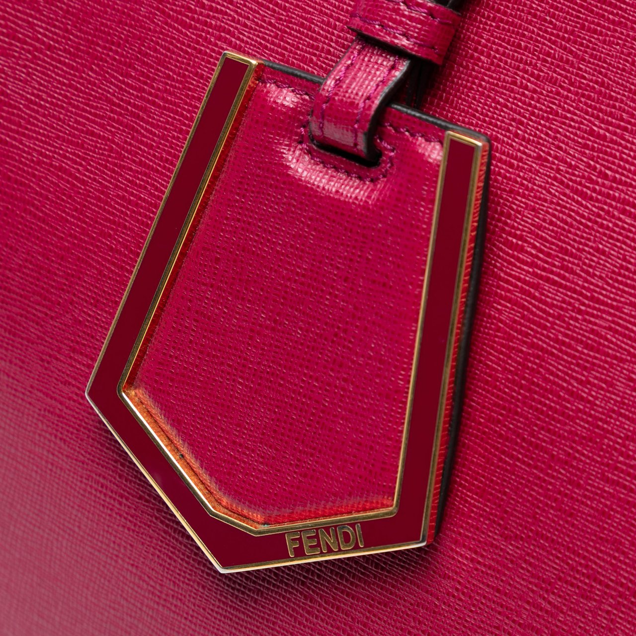 Fendi Medium Leather 2Jours Satchel Rood