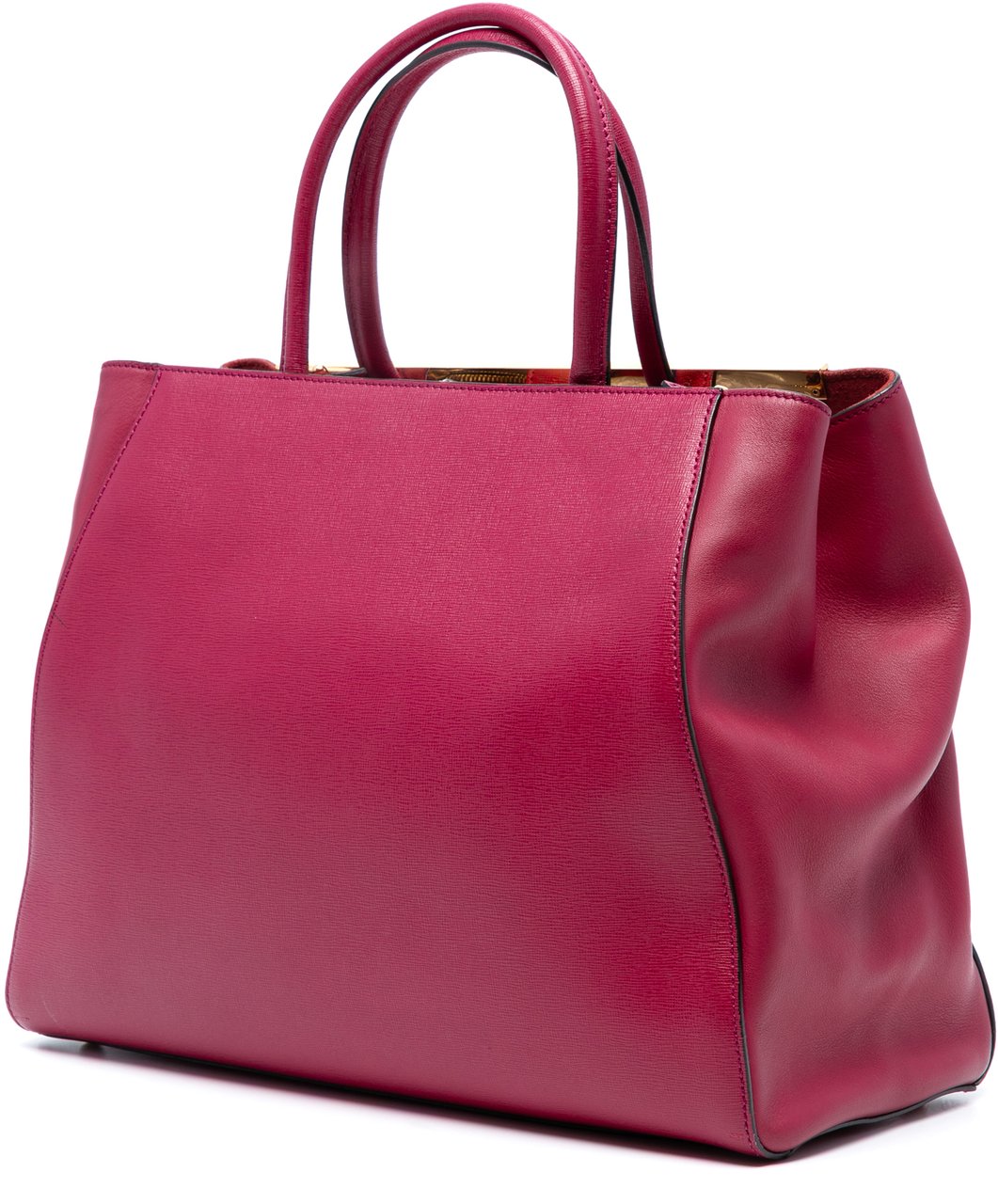 Fendi Medium Leather 2Jours Satchel Rood