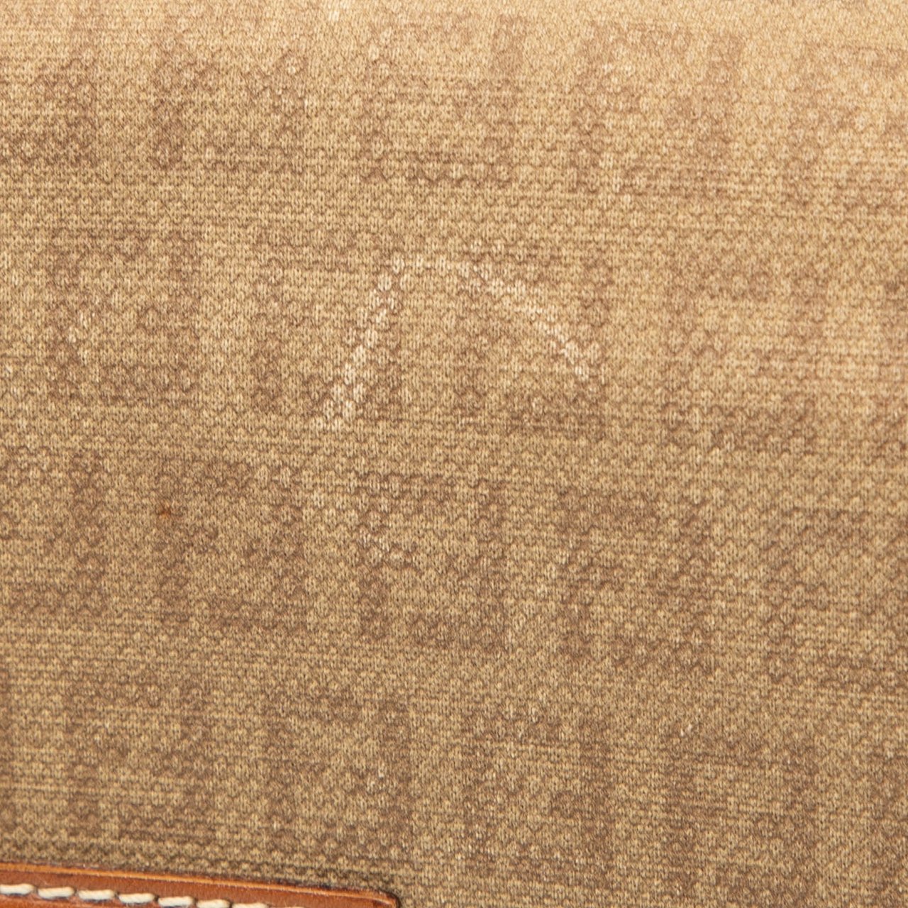 Fendi Mini Zucchino Canvas Crossbody Bruin