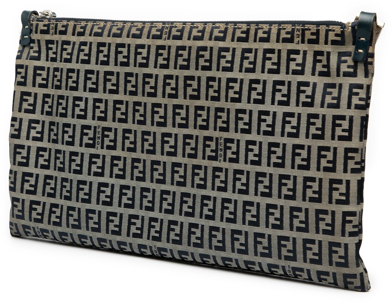 Fendi Zucchino Canvas Crossbody Grijs