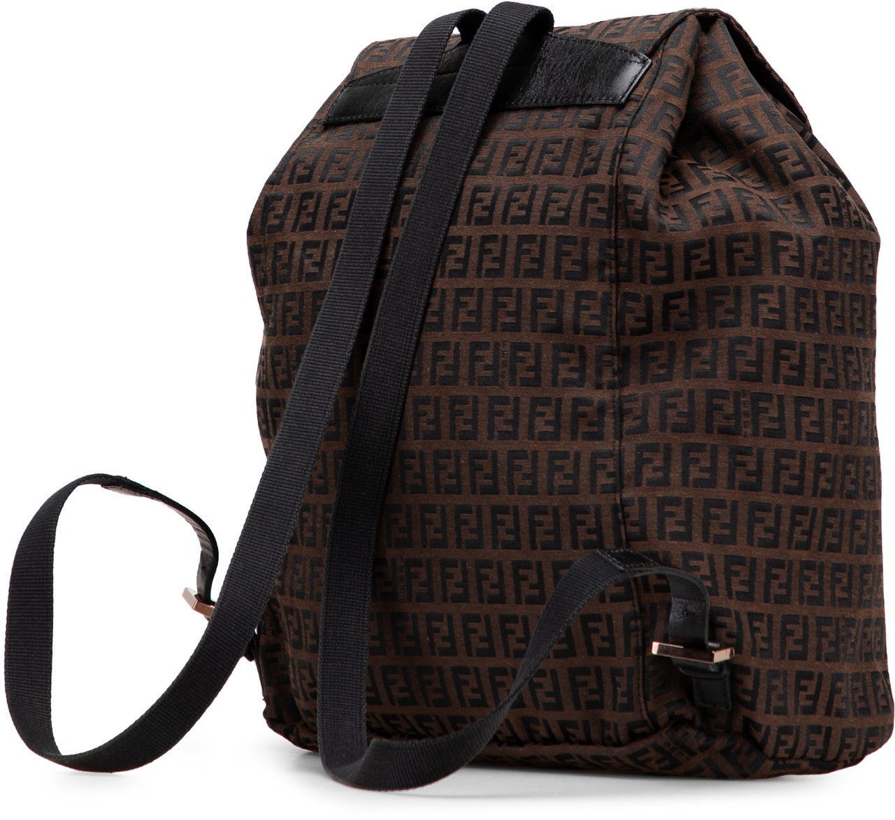 Fendi Zucchino Canvas Backpack Bruin