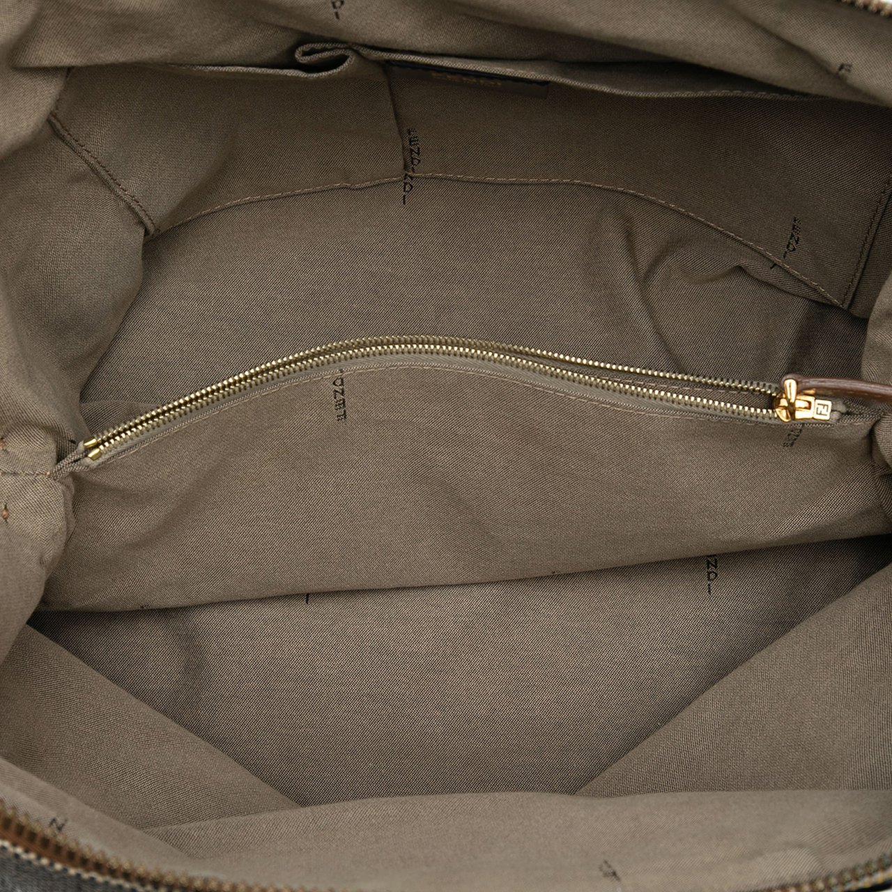 Fendi Canvas Colorblock Chameleon Satchel Bruin