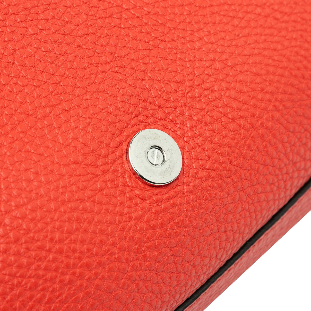 Fendi Large Leather Selleria Baguette Satchel Oranje