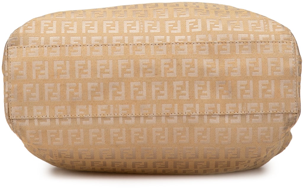 Fendi Zucchino Canvas Tote Bruin