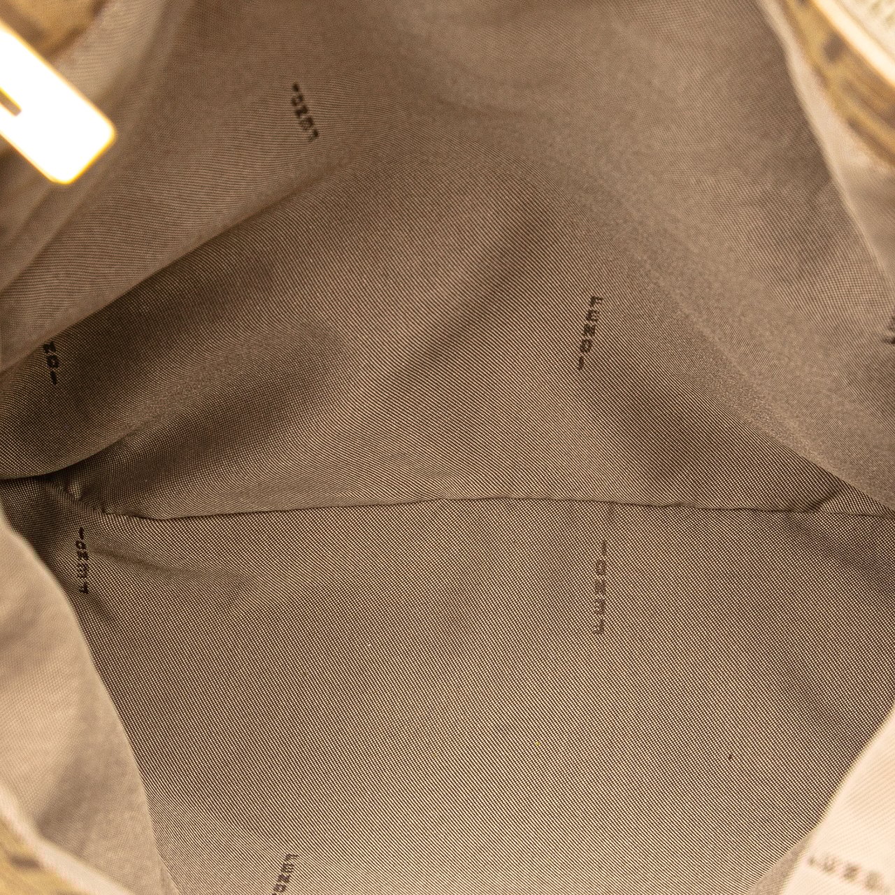 Fendi Zucchino Canvas Tote Bruin