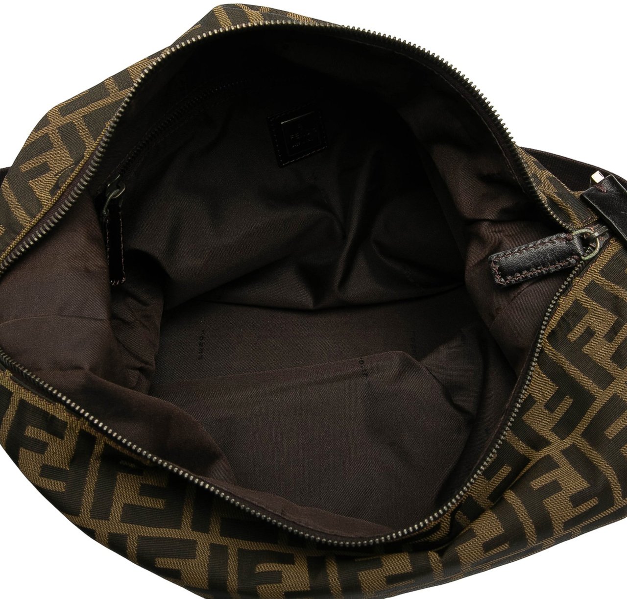 Fendi Zucca Canvas Shoulder Bag Bruin