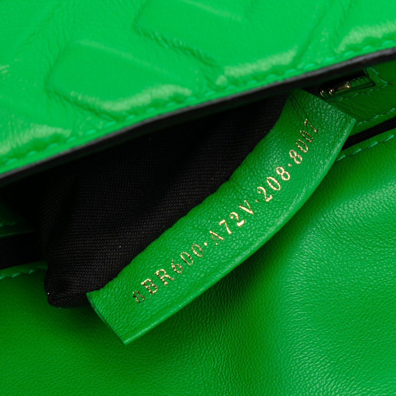 Fendi Zucca Embossed Leather Baguette Satchel Groen