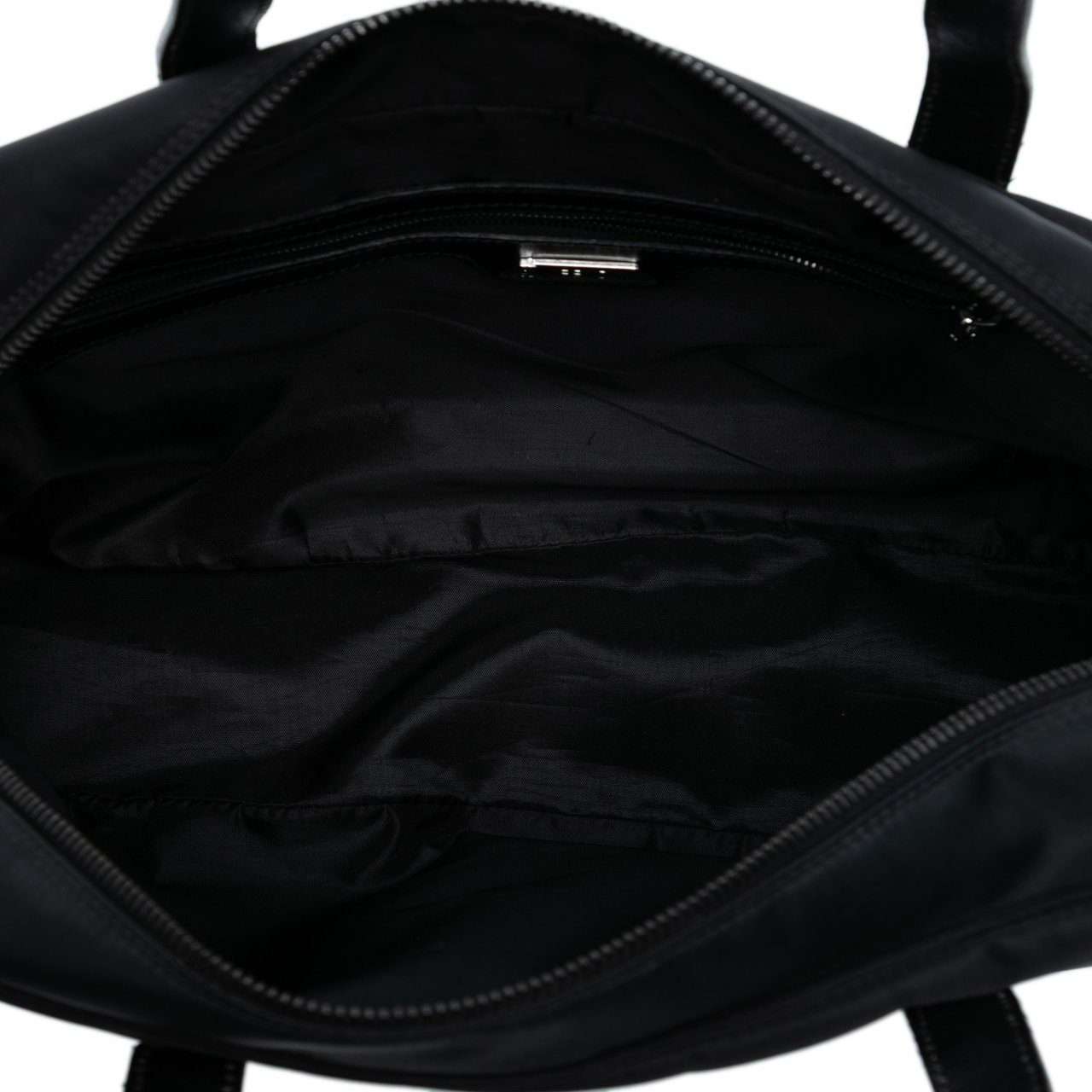 Fendi Nylon FF Handbag Zwart