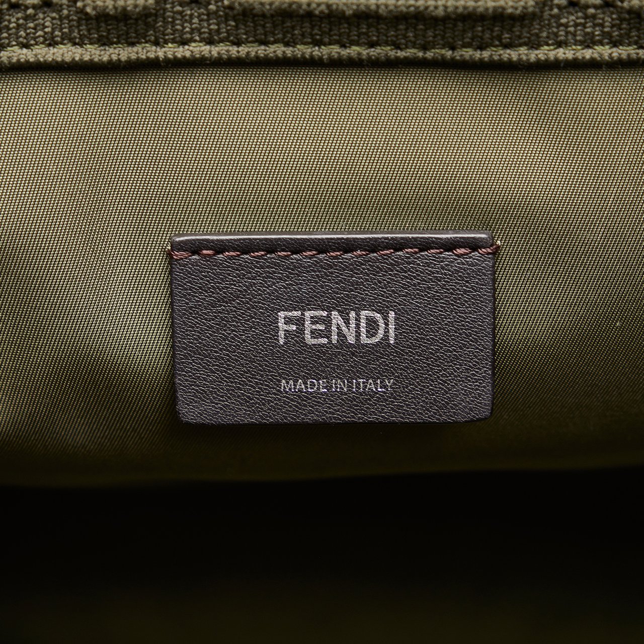 Fendi Medium Zucca Sunshine Shopper Canvas Tote Groen
