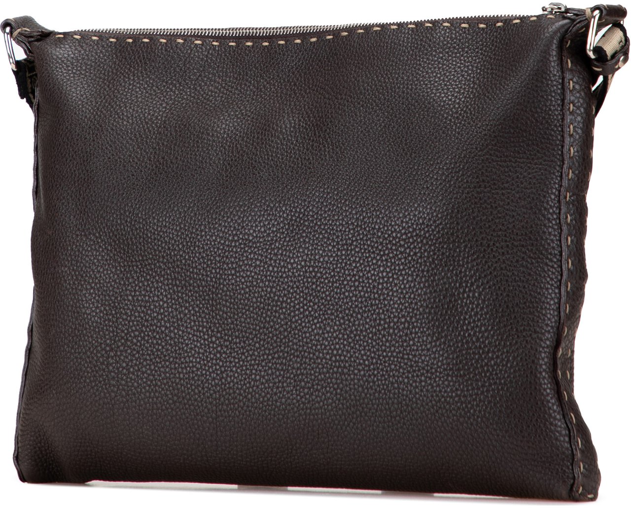 Fendi Leather Selleria Crossbody Bruin
