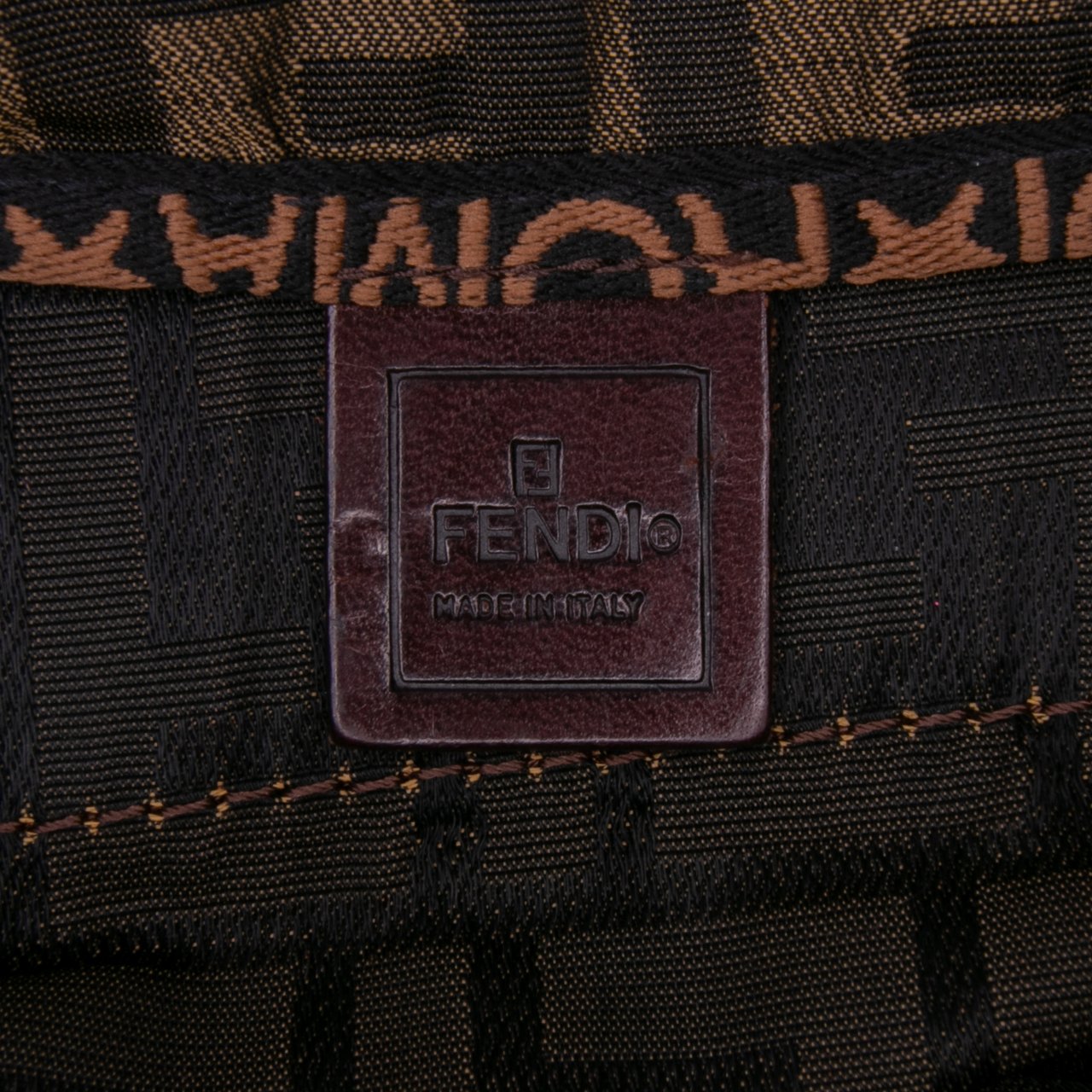 Fendi Zucca Canvas Tote Bruin