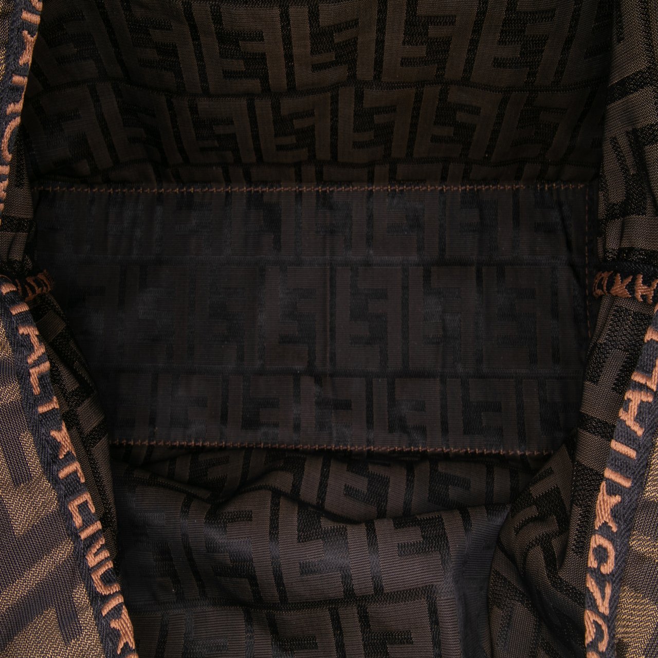 Fendi Zucca Canvas Tote Bruin