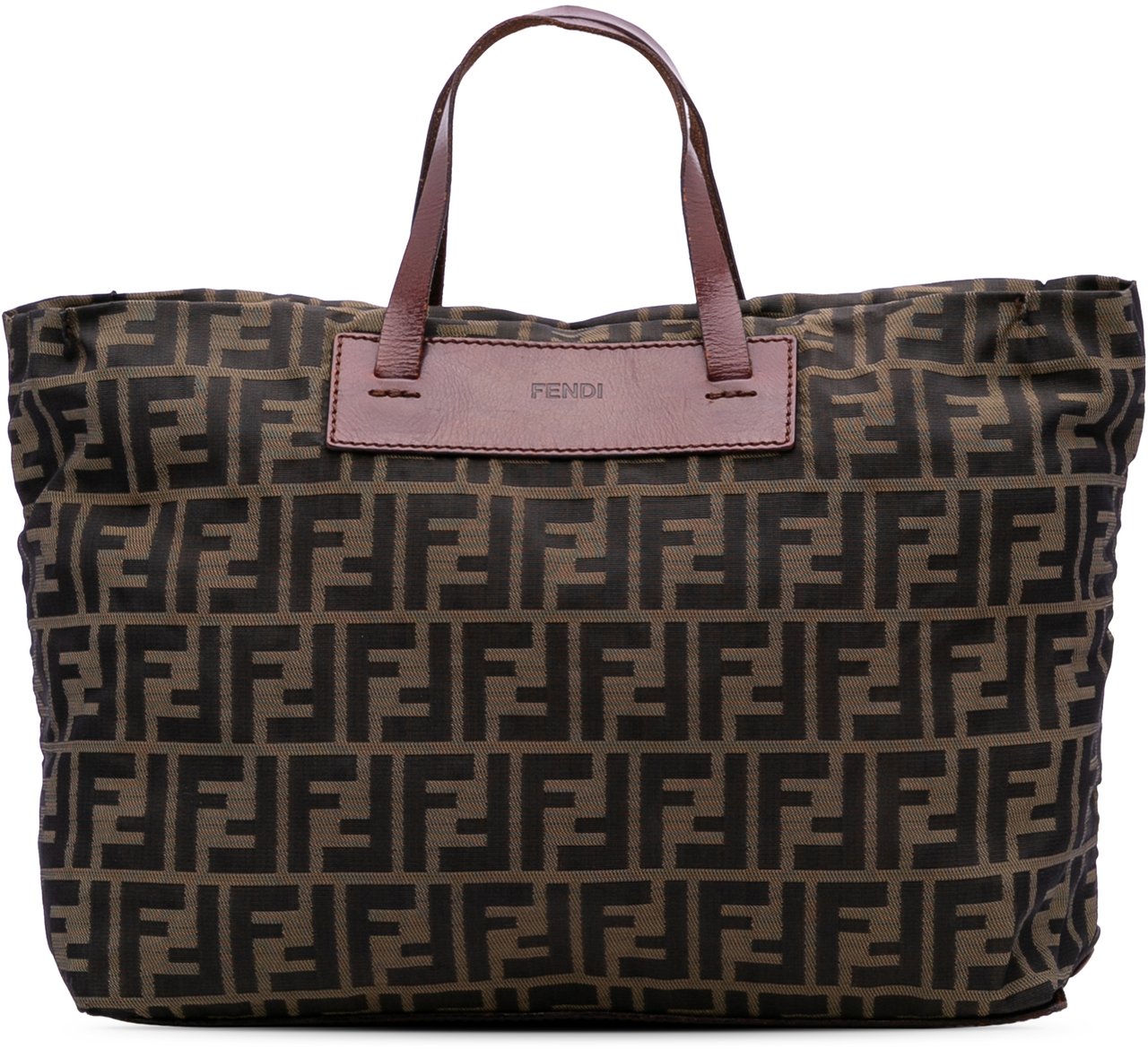 Fendi Zucca Canvas Tote Bruin