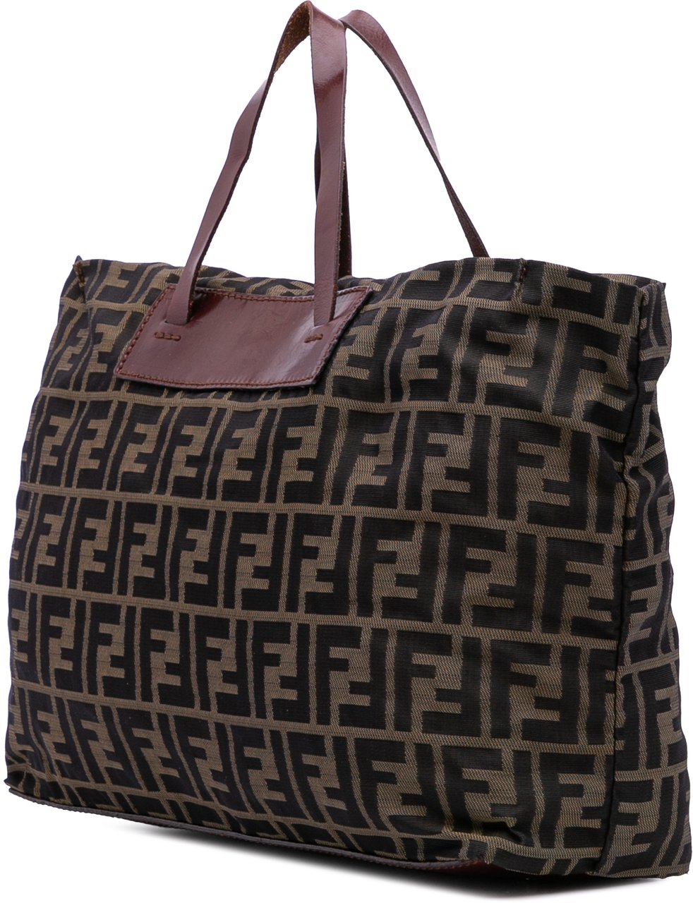 Fendi Zucca Canvas Tote Bruin