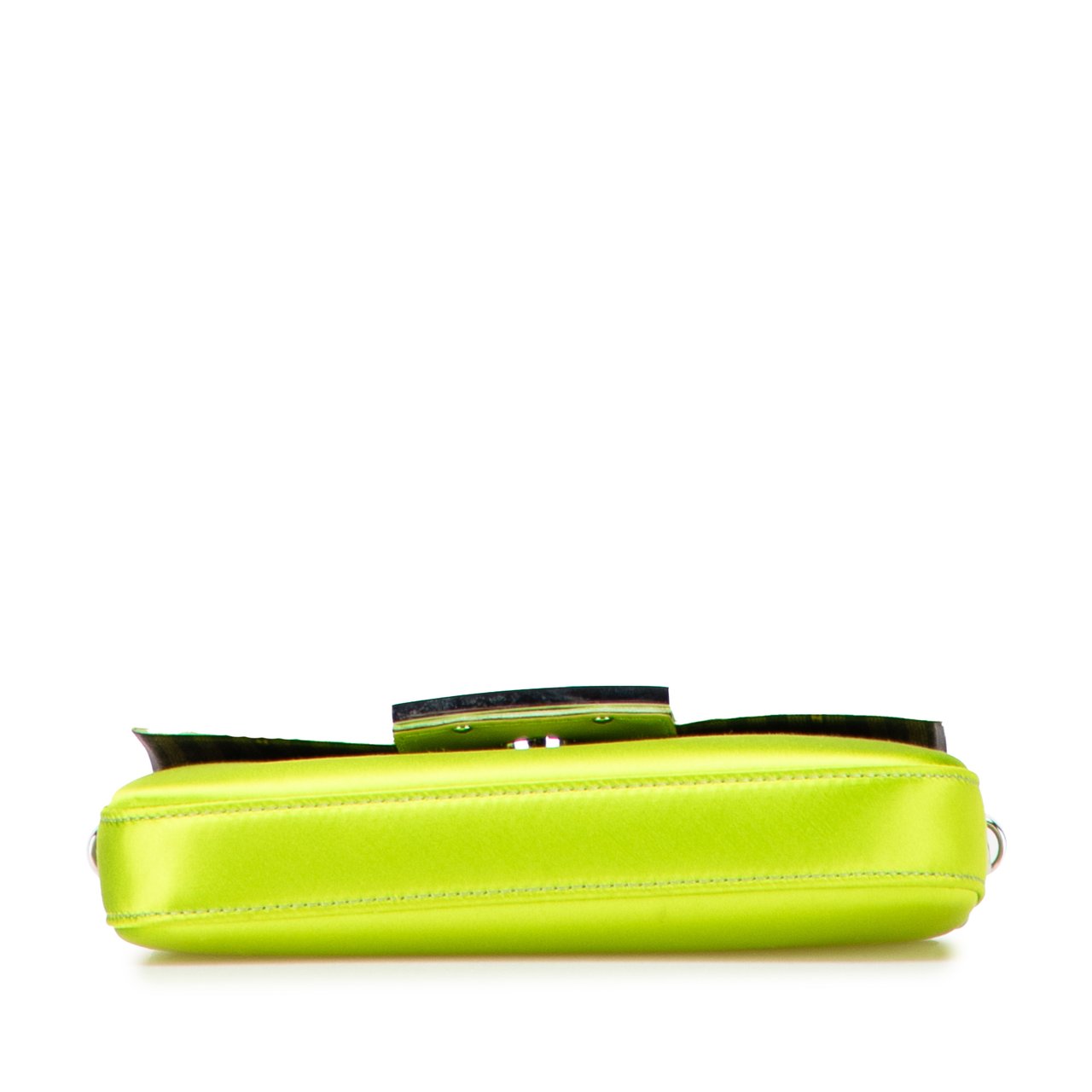 Fendi Silk Baguette Phone Pouch Satchel Groen
