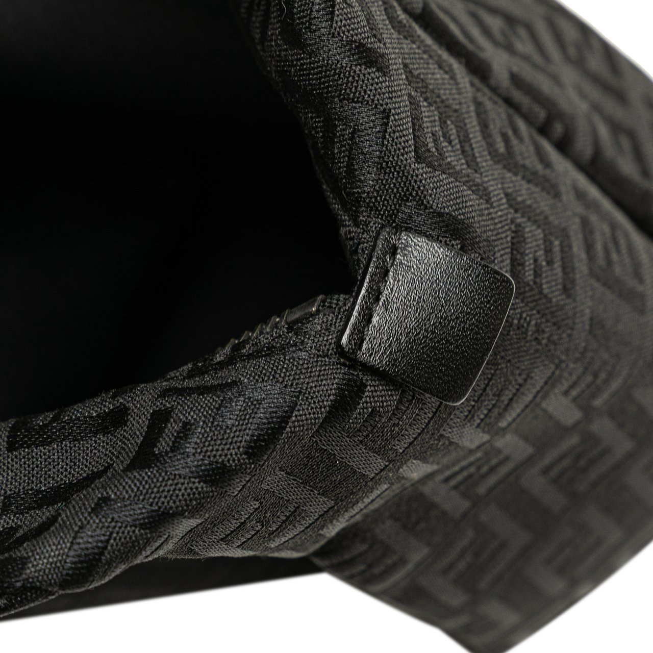 Fendi Mini Zucchino Canvas Handbag Zwart