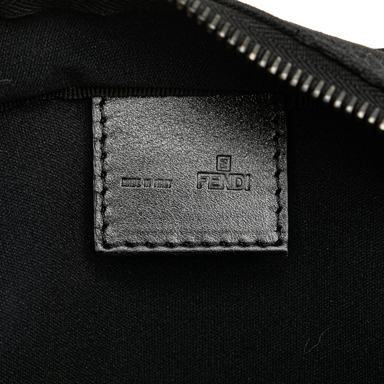 Fendi Mini Zucchino Canvas Handbag Zwart