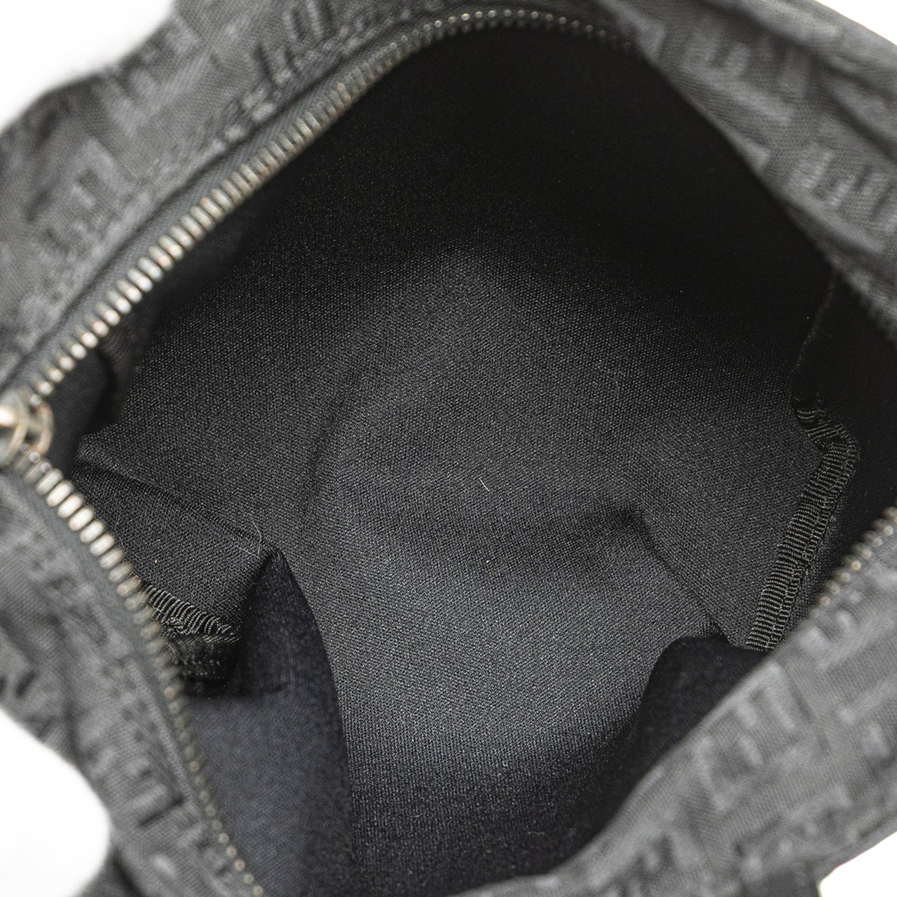 Fendi Mini Zucchino Canvas Handbag Zwart