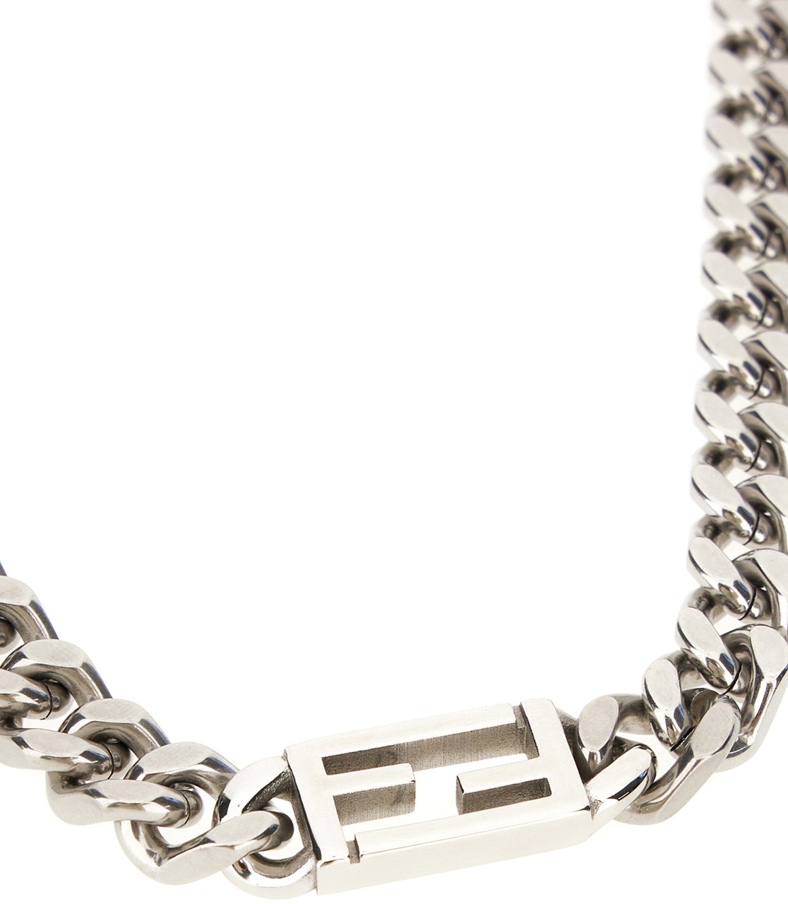 Fendi Fendi Silver metal necklace Zilver