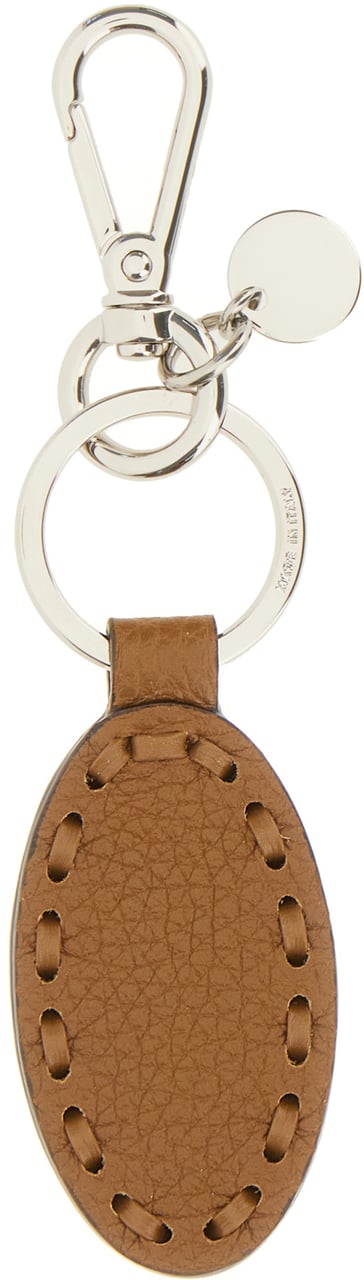 Fendi Fendi Silver metal key ring Zilver