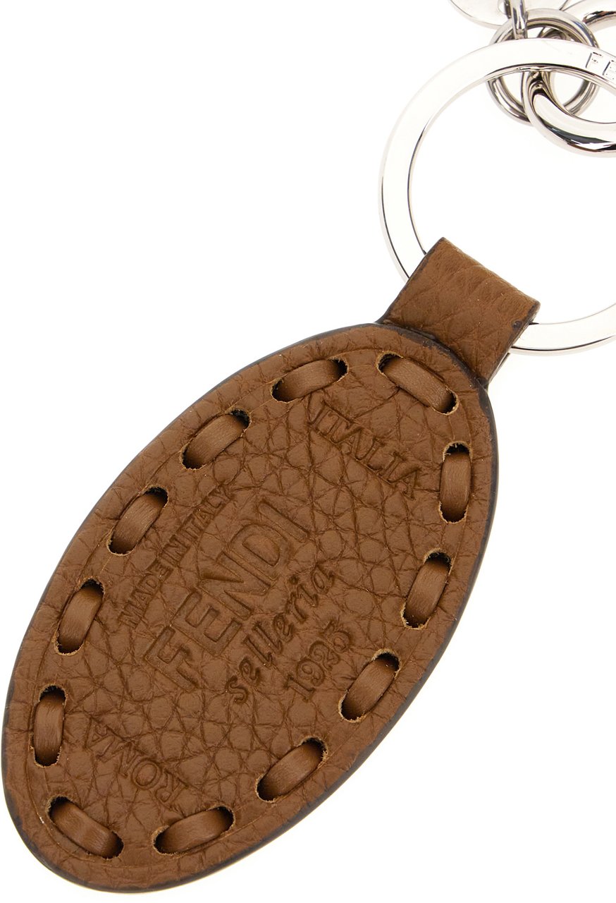 Fendi Fendi Silver metal key ring Zilver