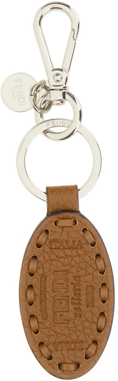 Fendi Fendi Silver metal key ring Zilver
