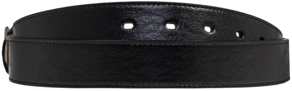 Fendi Ff Monogram Buckle Leather Belt Zwart