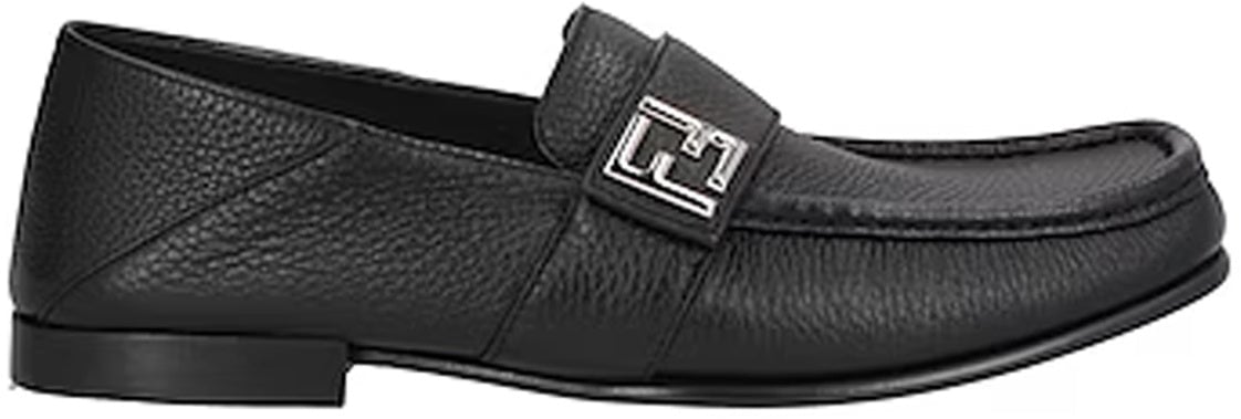 Fendi Fendi Leather Loafers Zwart