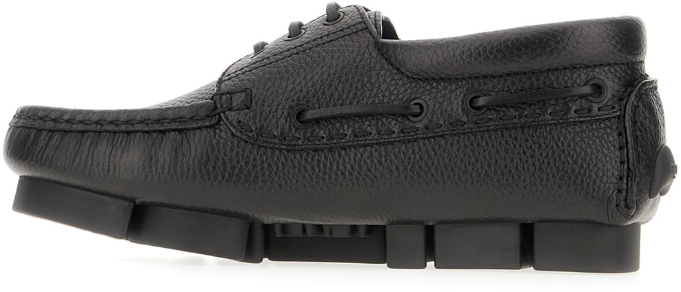 Fendi Fendi Black leather Driver loafers Zwart