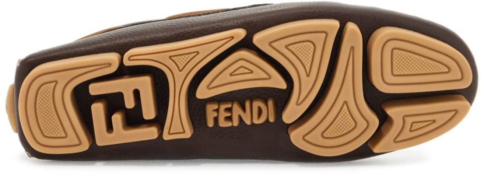 Fendi Deck Logo Lace-up Shoes Bruin