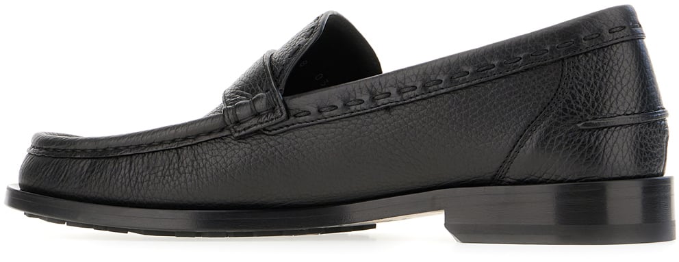 Fendi Fendi Black leather loafers Zwart