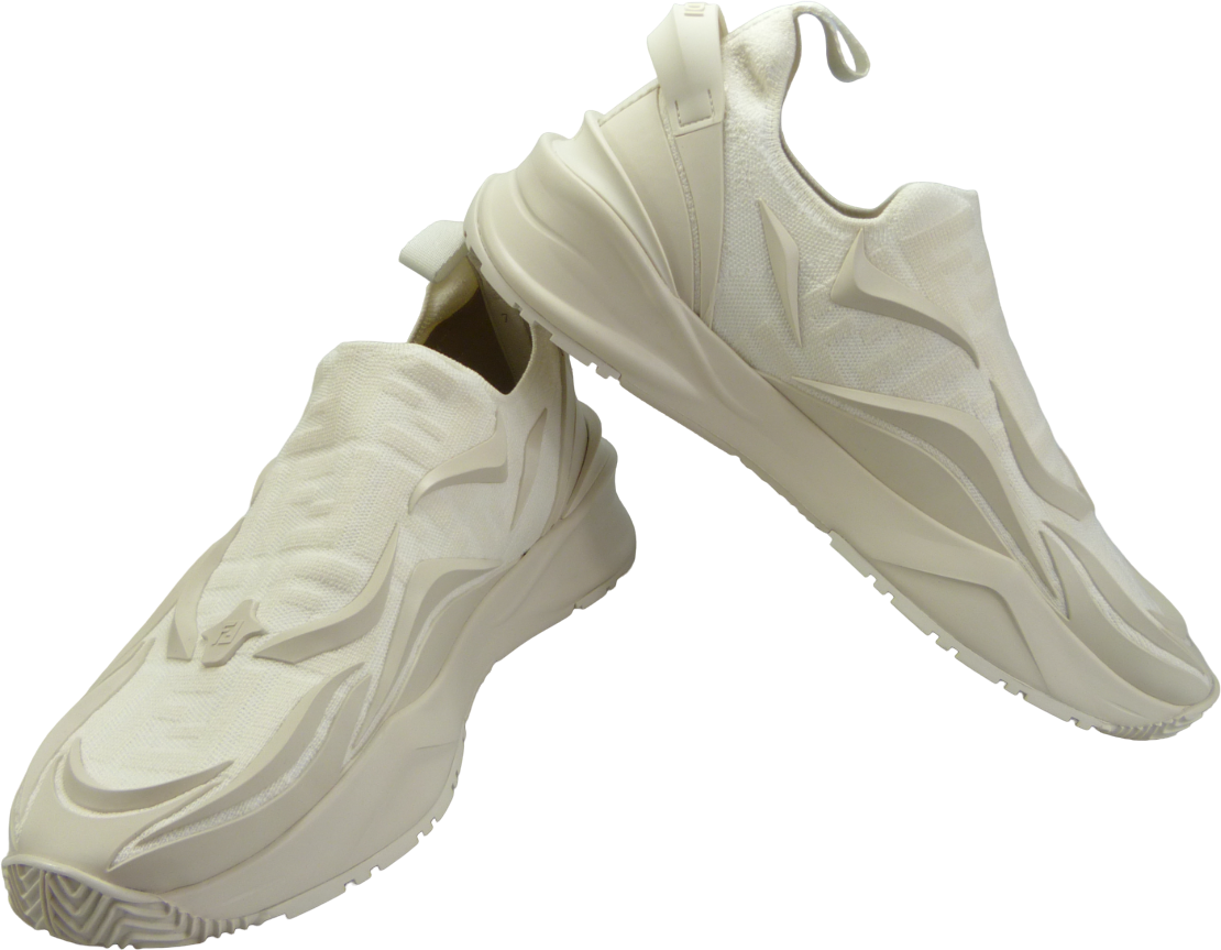 Fendi Sneaker running in tessuto bianca Wit