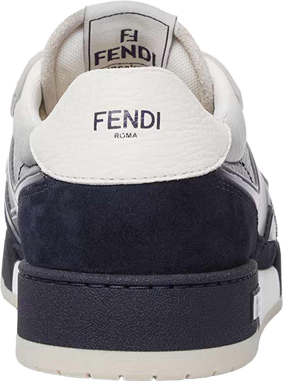 Fendi Match White Gradient Effect Side Logo Sneakers Zwart