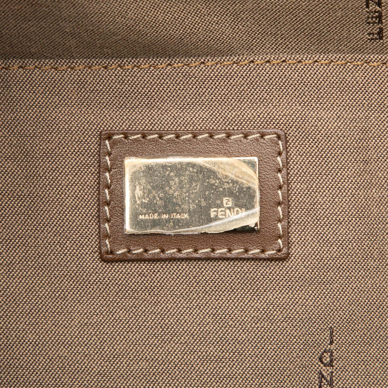 Fendi Zucchino Canvas Chef Shopping Tote Bruin