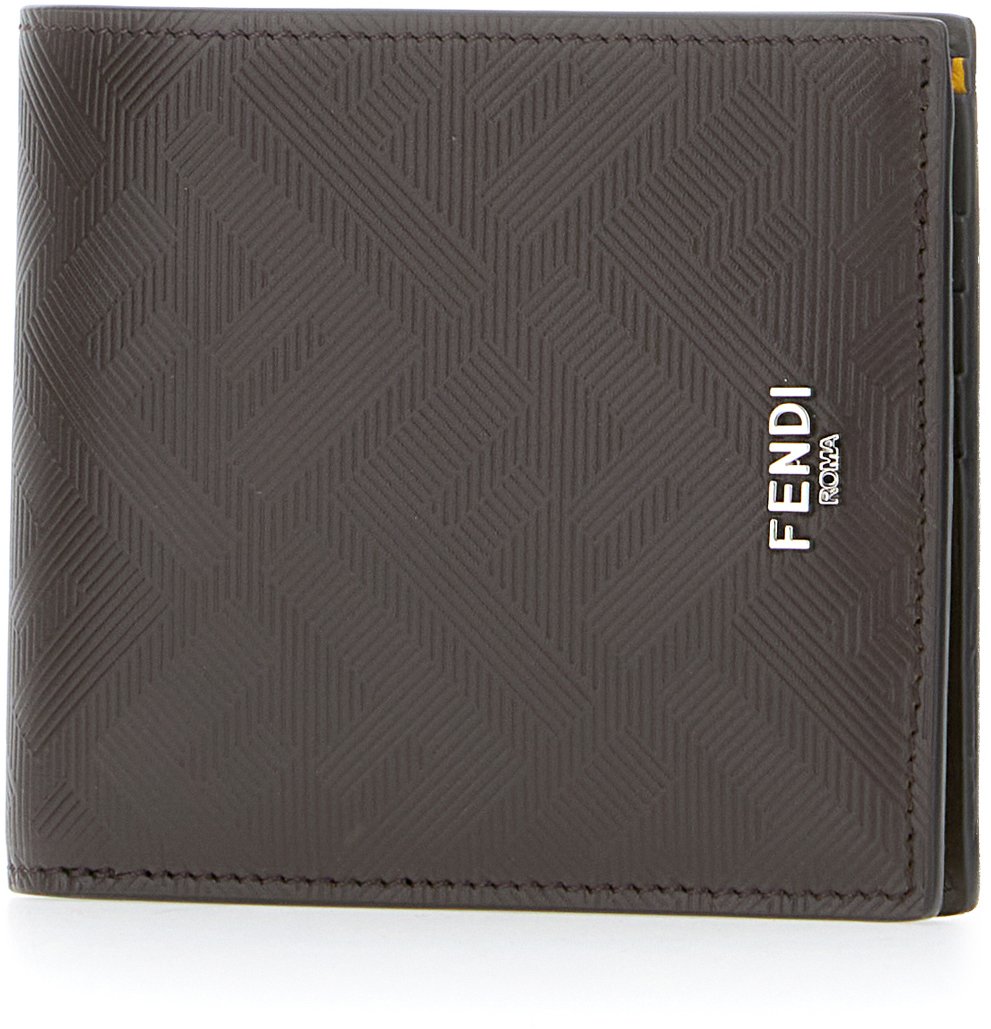 Fendi Fendi Chocolate leather wallet Bruin
