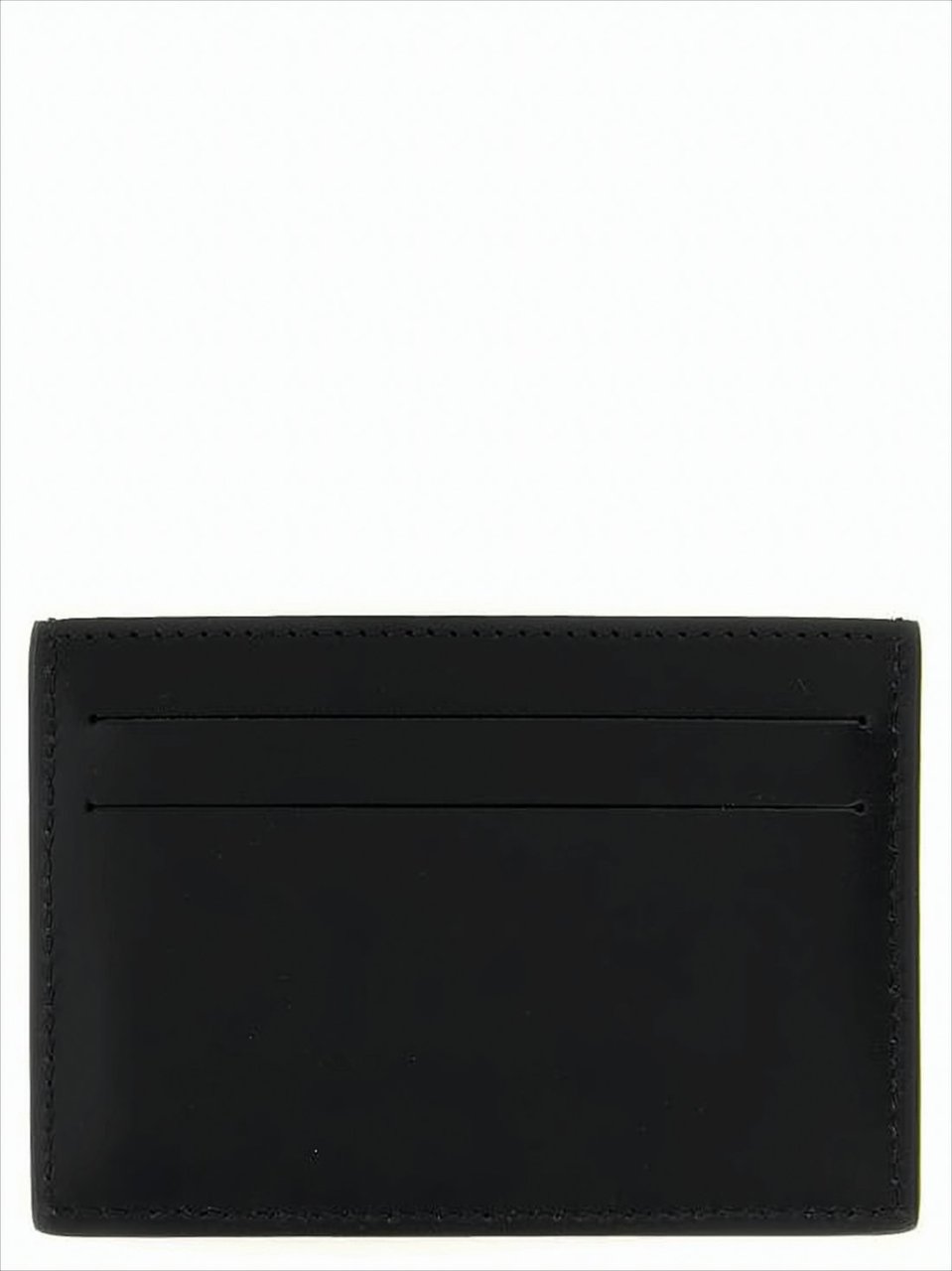 Fendi Leather Sleek Rectangular Card Holder Grijs