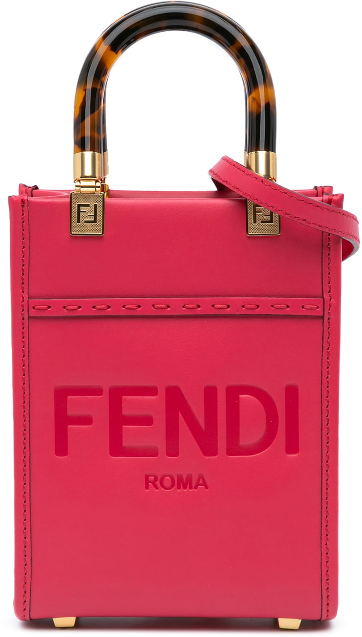 Fendi Mini Sunshine Shopper Tote Roze