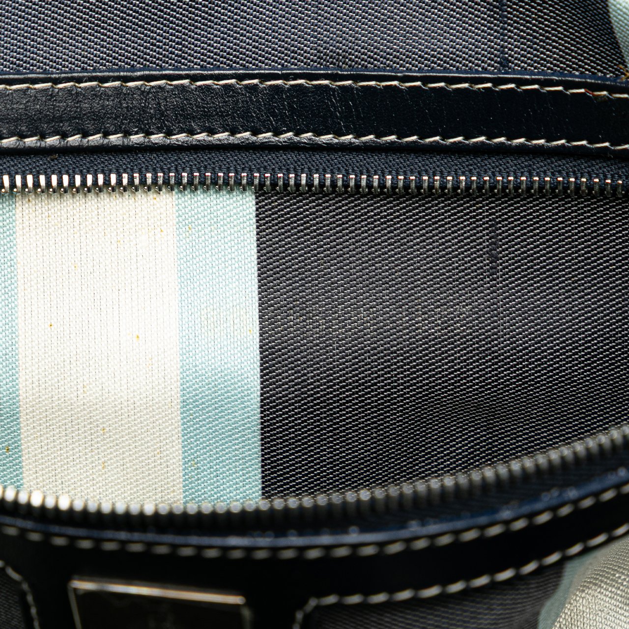 Fendi Canvas FF Marble Shoulder Bag Blauw