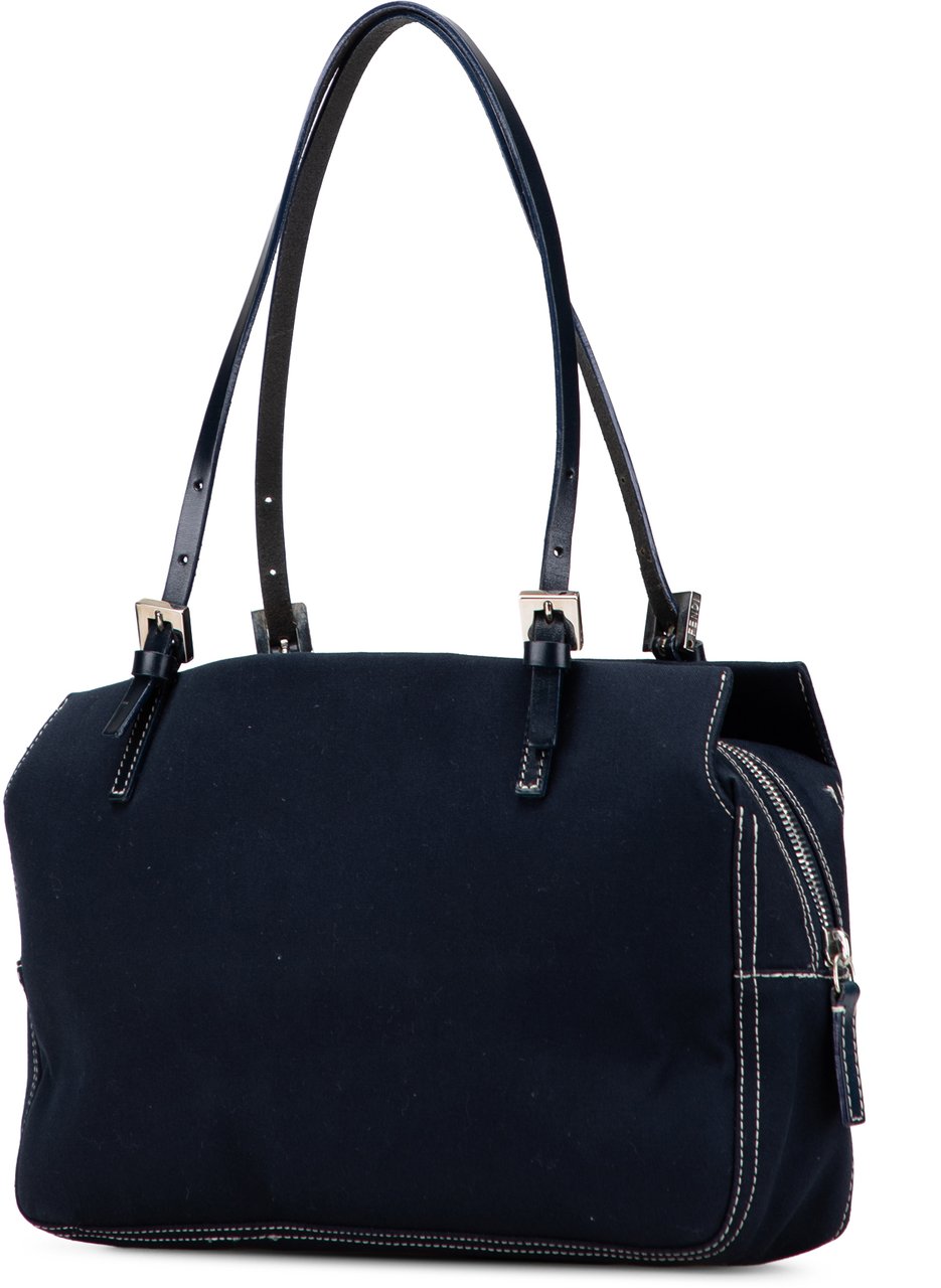 Fendi Canvas FF Marble Shoulder Bag Blauw