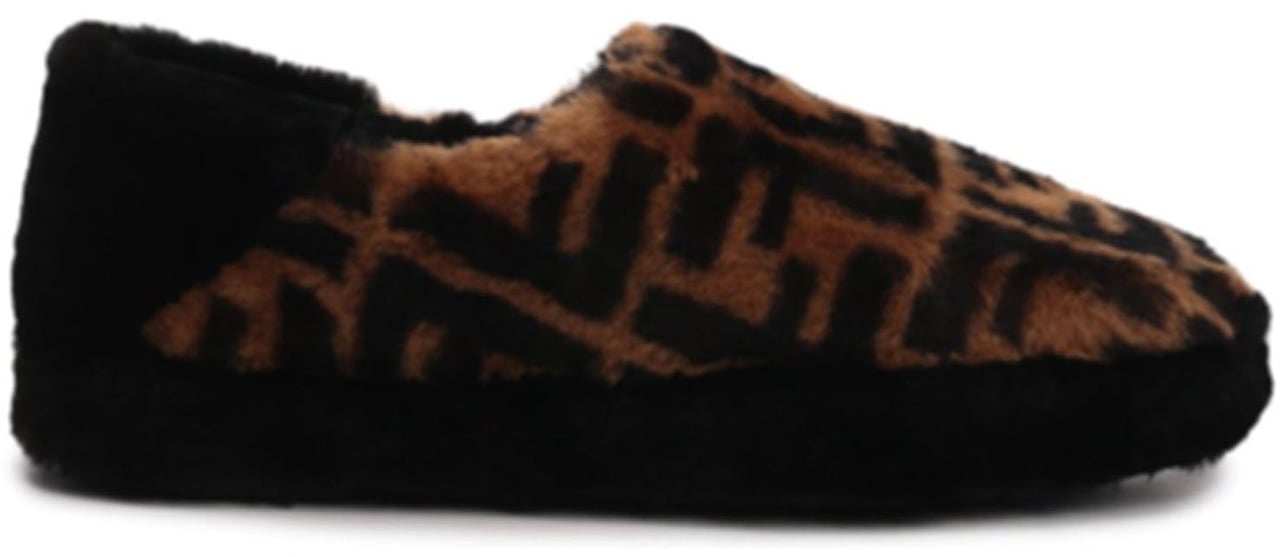 Fendi Fendi Fur Slippers Bruin