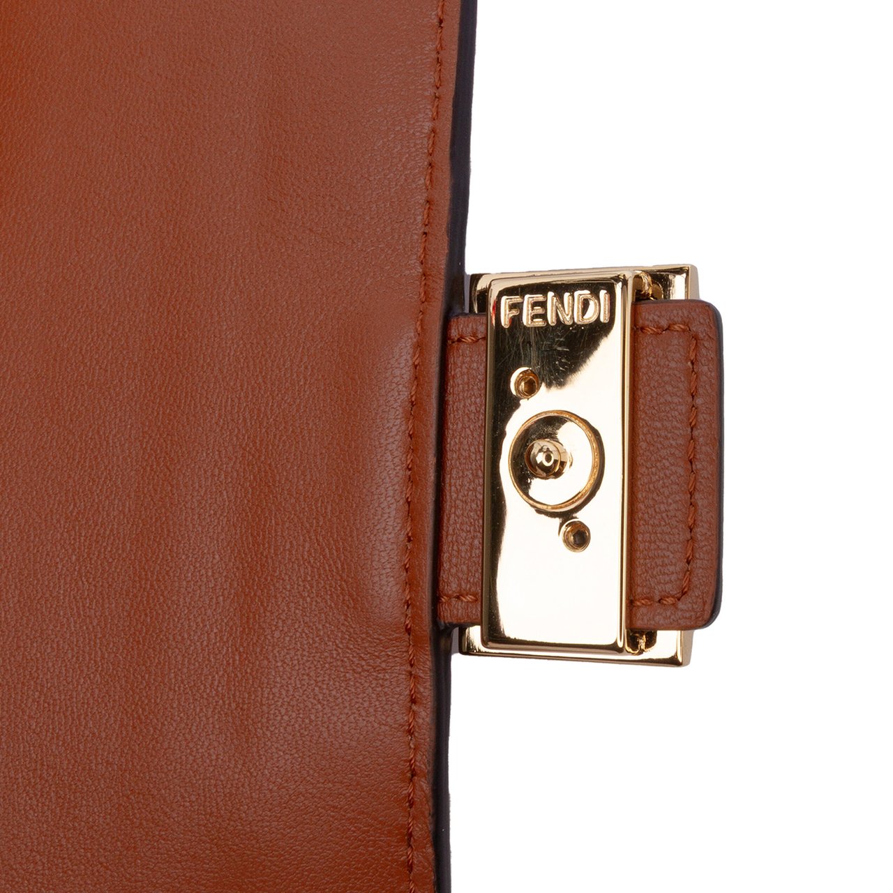 Fendi Zucca Embossed Leather Wallet On Chain Bruin