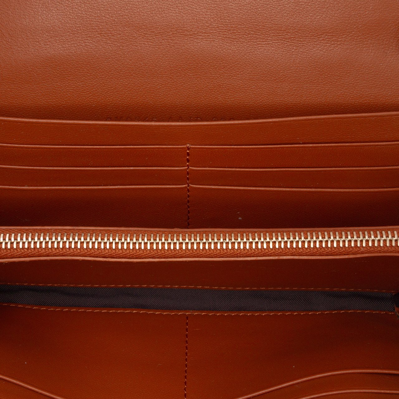 Fendi Zucca Embossed Leather Wallet On Chain Bruin