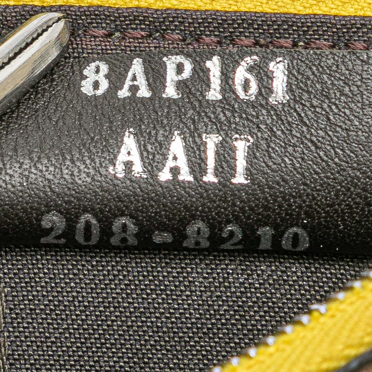 Fendi Zucca Embossed Leather Coin Pouch Bruin