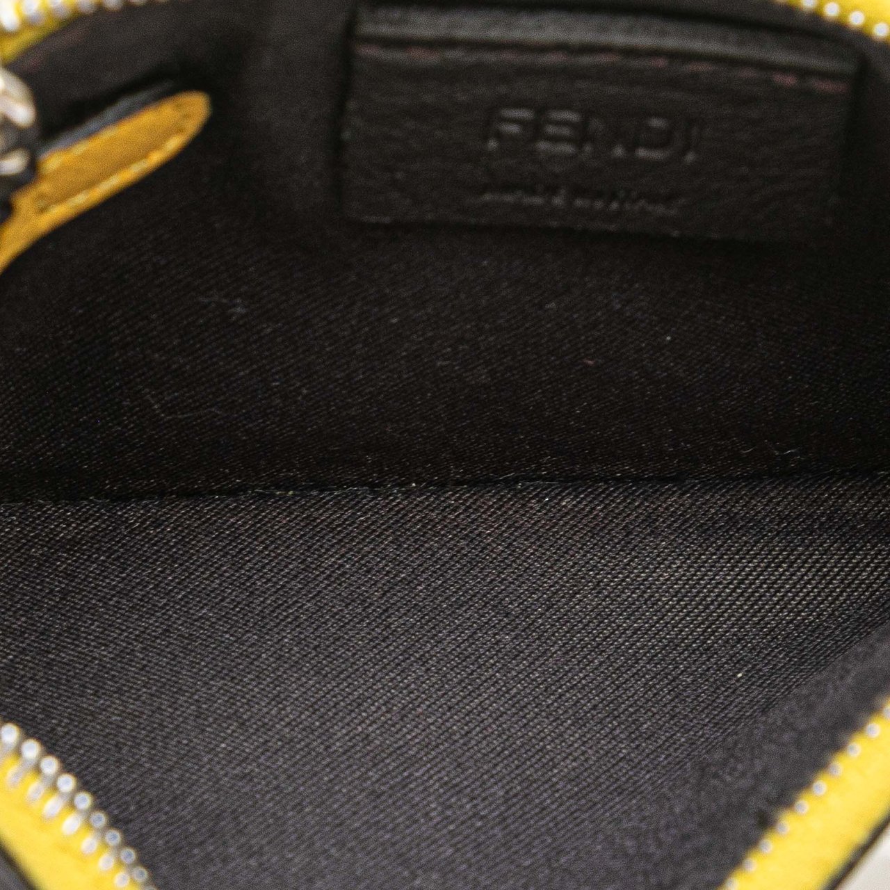 Fendi Zucca Embossed Leather Coin Pouch Bruin