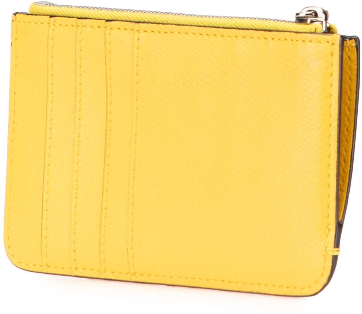 Fendi Zucca Embossed Leather Coin Pouch Bruin