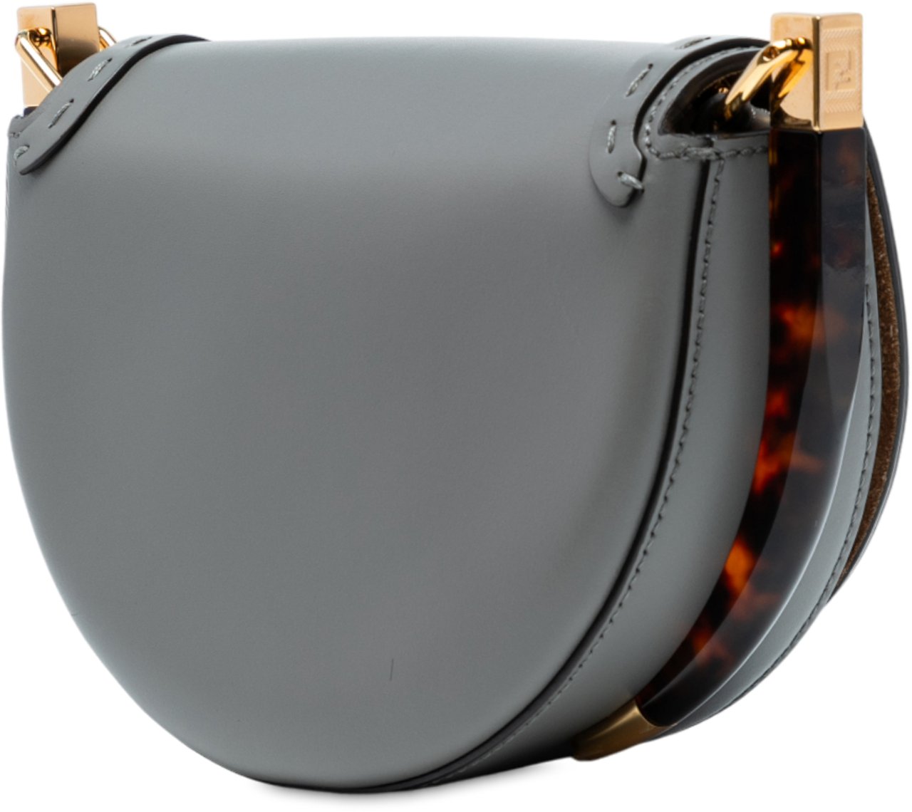 Fendi Leather Moonlight Crossbody Grijs