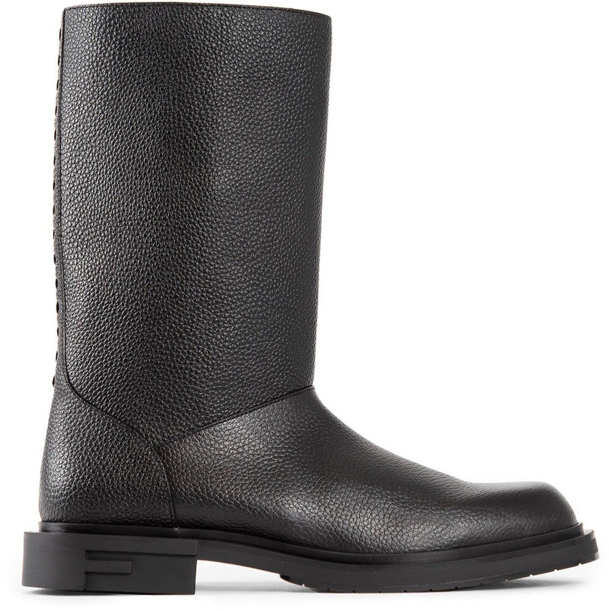 Fendi Fendi Leather Frame Boots Zwart
