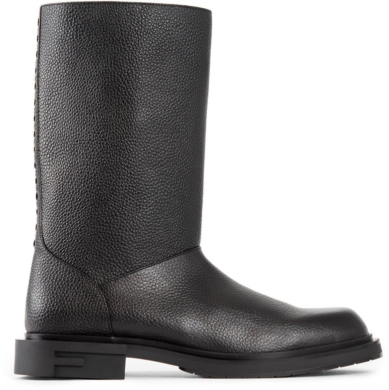 Fendi Fendi Leather Frame Boots Zwart