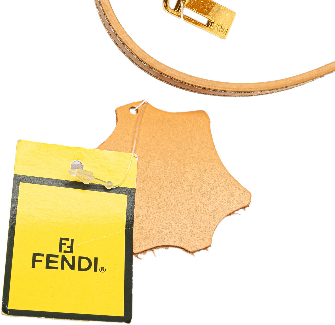 Fendi Zucchino Canvas Barrel Pochette Bruin